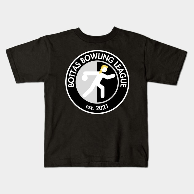 Bottas Bowling League Kids T-Shirt by Formula Ghostly